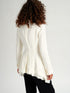 Forme d'Expression Victorian Raw-Edged Linen Coat Ecru White